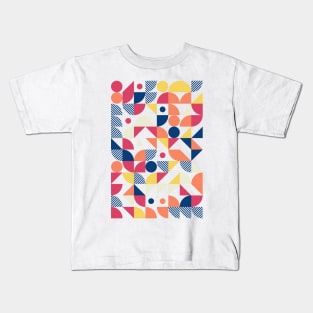 Colourful Geometric Animated Pattern Kids T-Shirt